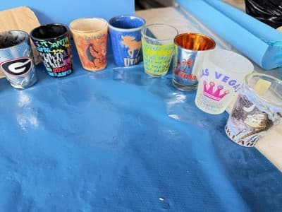 Lot of 16 Assorted Souvenir Shot Glasses State Travel Collectible Barware - Thumbnail 5