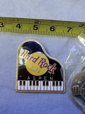 Hard Rock Cafe Pin Lot of 3 | Las Vegas & Aspen | Guitar Piano Hotel Pins - Thumbnail 2