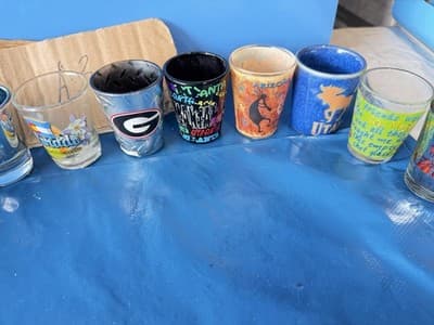 Lot of 16 Assorted Souvenir Shot Glasses State Travel Collectible Barware - Thumbnail 4
