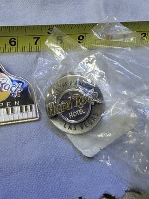 Hard Rock Cafe Pin Lot of 3 | Las Vegas & Aspen | Guitar Piano Hotel Pins