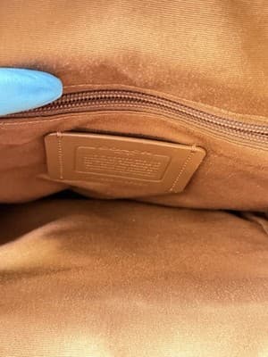 Coach Signature Red Leather Trim Crossbody Messenger Bag - Thumbnail 8