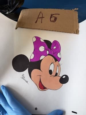 Paul Banwer Minnie Mouse Original Art Drawing Signed Disney Character - Thumbnail 5