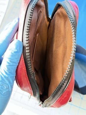 Coach Signature Red Leather Trim Crossbody Messenger Bag - Thumbnail 9