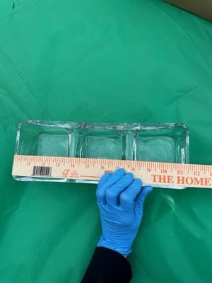 Glass Divided Serving Dish 3 Section Relish Tray Clear Appetizer Candy Tray - Thumbnail 5