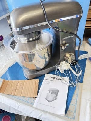 Vtg Farberware Stand Mixer Model 391 w/ Steel Bowl Beater Whip Manual -READ DESC - Thumbnail 6