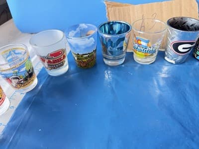 Lot of 16 Assorted Souvenir Shot Glasses State Travel Collectible Barware - Thumbnail 3