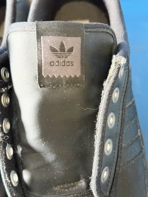 Adidas Stan Smith Slip On Black Leather Sneakers Men’s 9.5 - Thumbnail 3