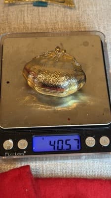 Judith Leiber Pill Trinket box Strawberry Fruit Swarovski Crystal Gold Vintage - Thumbnail 18