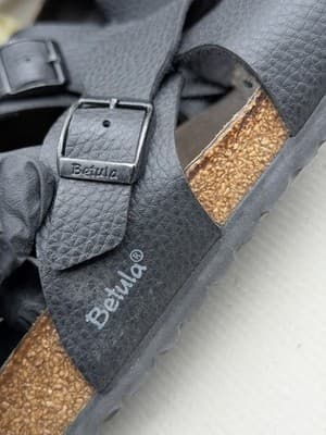 Betula by Birkenstock Black Leather Sandals Size 36 EU Made in Germany - Thumbnail 8