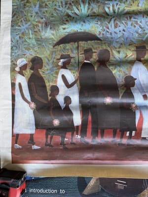 Ida Jackson Procession African American Art Certified Lithograph Canvas - Thumbnail 6