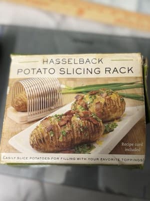 Charcoal Companion Hasselback potato Slicing Cutting rack & Recipe Card 7421