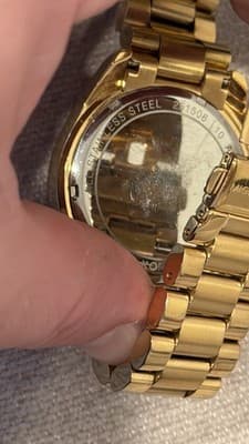Michael Kors MK5605 Gold Chronograph Watch Roman Dial w/ Box Needs Battery - Thumbnail 8