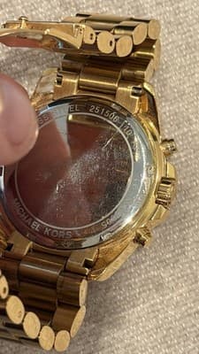 Michael Kors MK5605 Gold Chronograph Watch Roman Dial w/ Box Needs Battery - Thumbnail 9