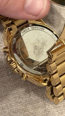 Michael Kors MK5605 Gold Chronograph Watch Roman Dial w/ Box Needs Battery - Thumbnail 7