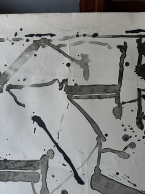 R. Gonzalez 1981 Abstract Expressionist Lithograph 87/90 Signed Chicago - Thumbnail 5