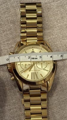 Michael Kors MK5605 Gold Chronograph Watch Roman Dial w/ Box Needs Battery - Thumbnail 11