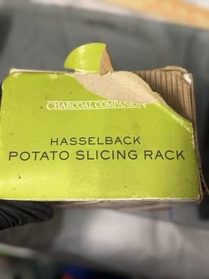 Charcoal Companion Hasselback potato Slicing Cutting rack & Recipe Card 7421 - Thumbnail 2