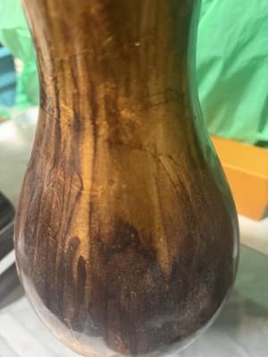 Handcrafted Ceramic Vase Brown Glaze Decorative Pottery Home Decor - Thumbnail 4