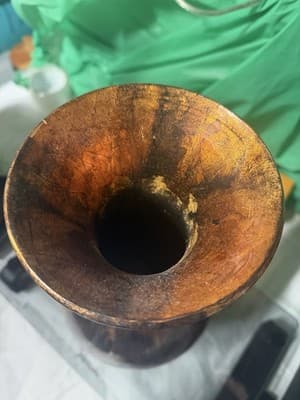 Handcrafted Ceramic Vase Brown Glaze Decorative Pottery Home Decor - Thumbnail 5