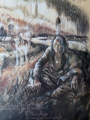Michele Gauthier “Star Wolves” Native American Art 260/500 Signed COA - Thumbnail 7