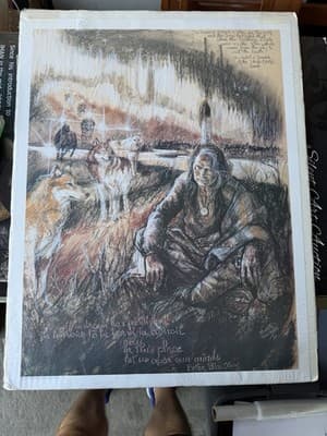 Michele Gauthier “Star Wolves” Native American Art 260/500 Signed COA - Thumbnail 2