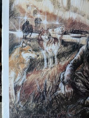 Michele Gauthier “Star Wolves” Native American Art 260/500 Signed COA - Thumbnail 8