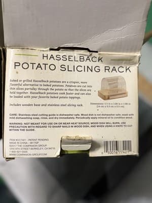 Charcoal Companion Hasselback potato Slicing Cutting rack & Recipe Card 7421 - Thumbnail 6