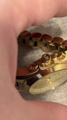 Michael Kors MK5605 Gold Chronograph Watch Roman Dial w/ Box Needs Battery - Thumbnail 10