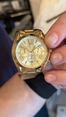 Michael Kors MK5605 Gold Chronograph Watch Roman Dial w/ Box Needs Battery - Thumbnail 14