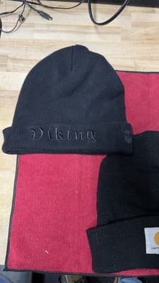 Carhartt Beanie + The Beard Struggle Knit Hat Black Lot of 2 Winter - Thumbnail 4