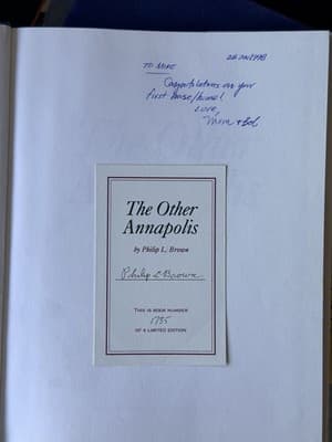 The Other Annapolis 1900-1950 Philip L Brown Signed Limited Edition Book - Thumbnail 3