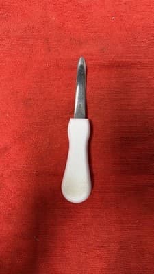 Sanitized Mundial Brazil NSF Oyster Shucker Knife White Handle