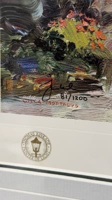 Thomas Kinkade Wisteria Arbor Framed Print 81/1200 Painter of Light - Thumbnail 7