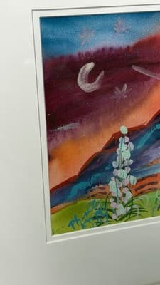 Phyllis Kapp 1997 Signed Framed Southwest Landscape Print Wall Art - Thumbnail 5