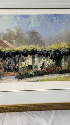Thomas Kinkade Wisteria Arbor Framed Print 81/1200 Painter of Light - Thumbnail 5