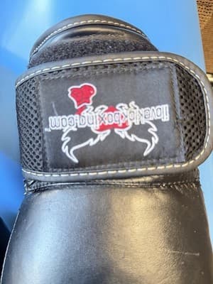 12oz Boxing Gloves Black Sparring Training Pair - Thumbnail 2