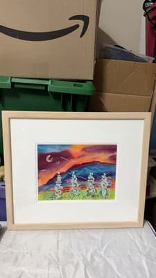 Phyllis Kapp 1997 Signed Framed Southwest Landscape Print Wall Art - Thumbnail 2