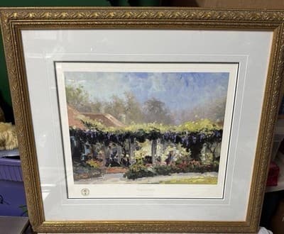 Thomas Kinkade Wisteria Arbor Framed Print 81/1200 Painter of Light - Thumbnail 2