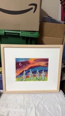 Phyllis Kapp 1997 Signed Framed Southwest Landscape Print Wall Art