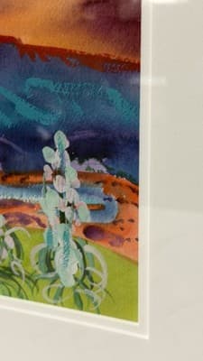 Phyllis Kapp 1997 Signed Framed Southwest Landscape Print Wall Art - Thumbnail 10