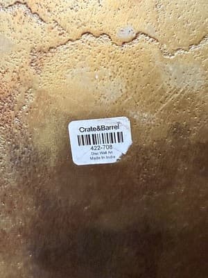 Crate & Barrel Metal Disc Wall Art, Large Decorative Wall Hanging – See Damage - Thumbnail 4