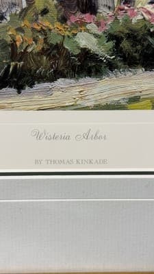Thomas Kinkade Wisteria Arbor Framed Print 81/1200 Painter of Light - Thumbnail 8