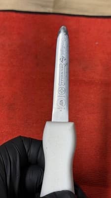 Sanitized Mundial Brazil NSF Oyster Shucker Knife White Handle - Thumbnail 2