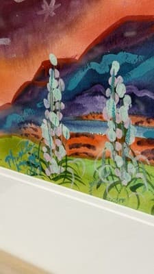 Phyllis Kapp 1997 Signed Framed Southwest Landscape Print Wall Art - Thumbnail 7