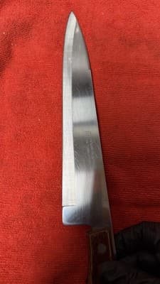 Vintage Japan Chef Knife 1087-6F Precision Hollow Ground 8” - Thumbnail 10