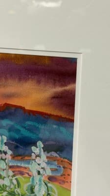 Phyllis Kapp 1997 Signed Framed Southwest Landscape Print Wall Art - Thumbnail 11