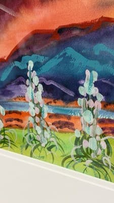 Phyllis Kapp 1997 Signed Framed Southwest Landscape Print Wall Art - Thumbnail 8