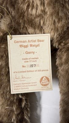 Biggi Metzel Gerry German Artist Bear Mohair 17” LE 157/250 - Thumbnail 7