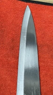 Vintage Japan Chef Knife 1087-6F Precision Hollow Ground 8” - Thumbnail 5