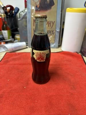 1996 Coca Cola Tejano Music Awards Sealed 8oz Bottle Full - Thumbnail 2